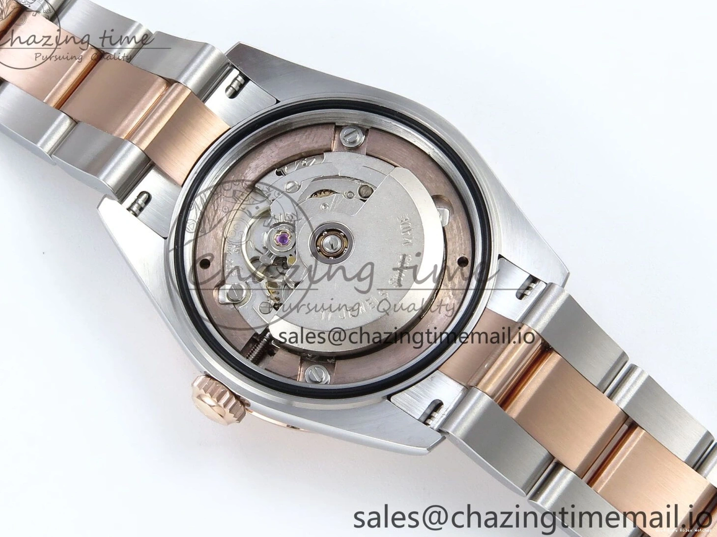 AAA Replica Watches 31 Oyster Dial 904L ETA Diamonds Bezel on RG WrinkleFree Best Diamonds Bracelet DateJust 278381RBR 373 Brown Steel ARF 1:1 SS Edition 1225